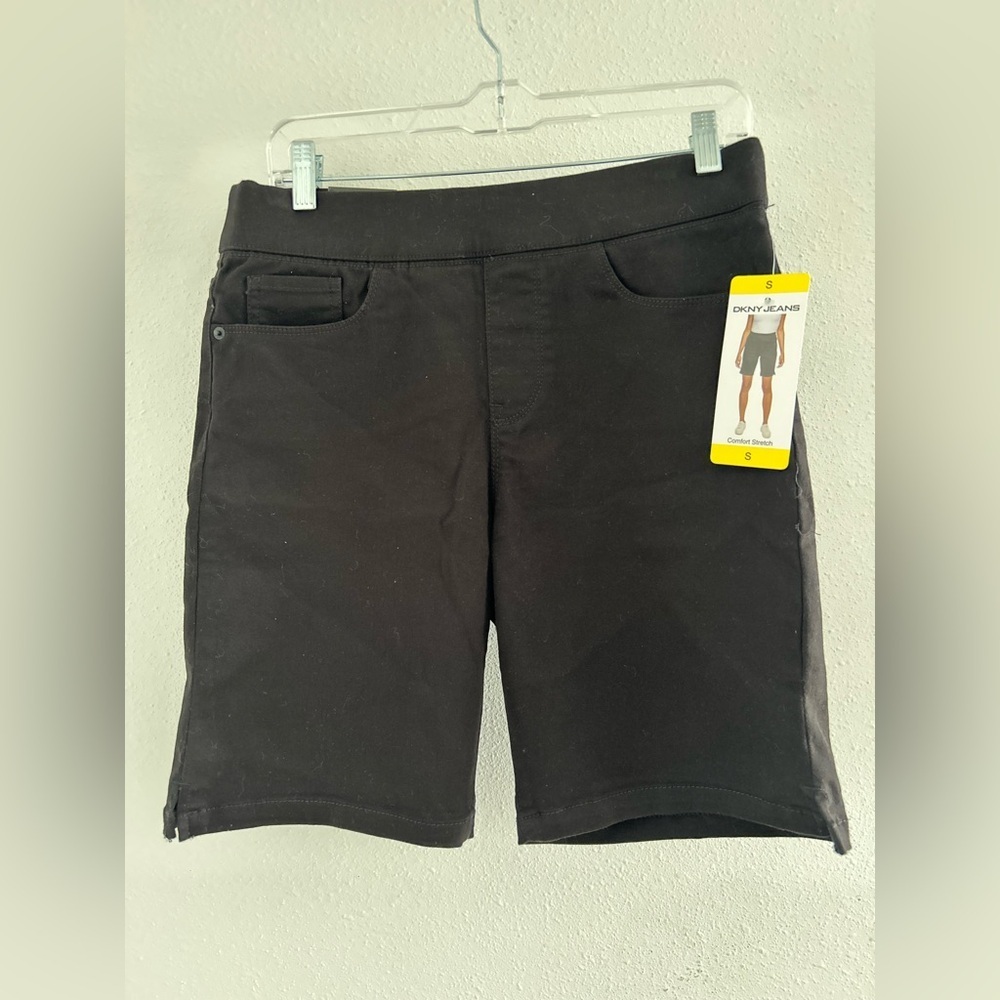 DKNY Black Stretch Bermuda Shorts Size Small